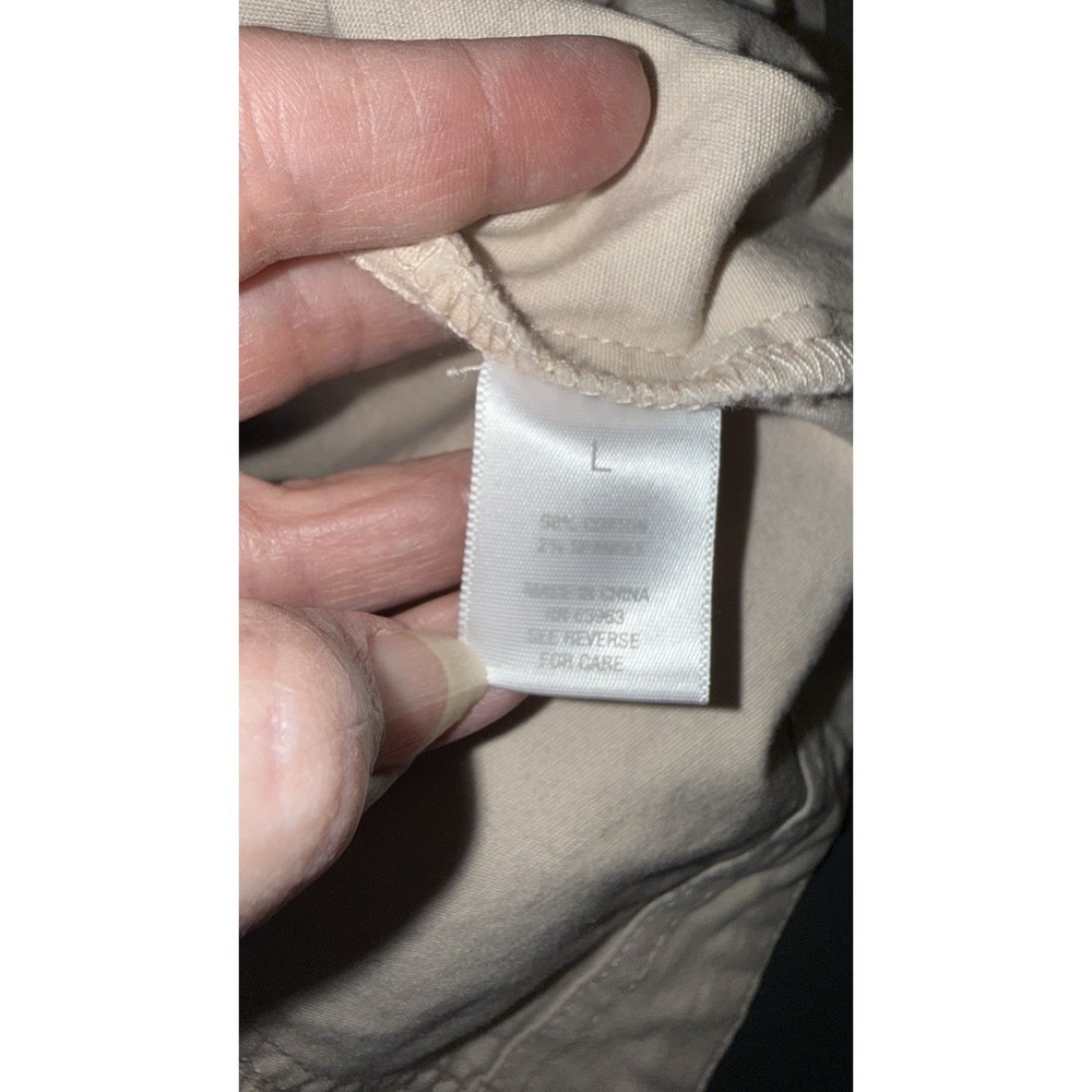 Westport 1962 Womens BEIGE DOUBLE Snap Button Chest Pockets Spring Jacket Large - Picture 8 of 9